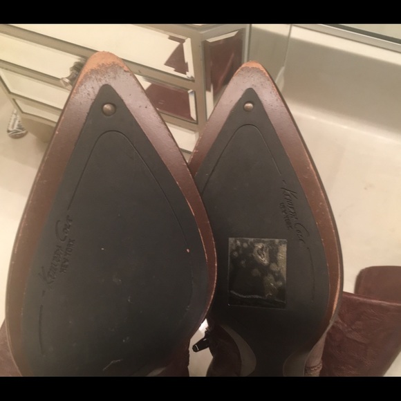 Kenneth Cole New York bordeaux brown leather boots - Picture 5 of 5